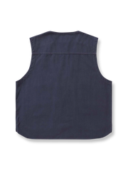 パッチワークデザインが特徴の多機能ベストの画像