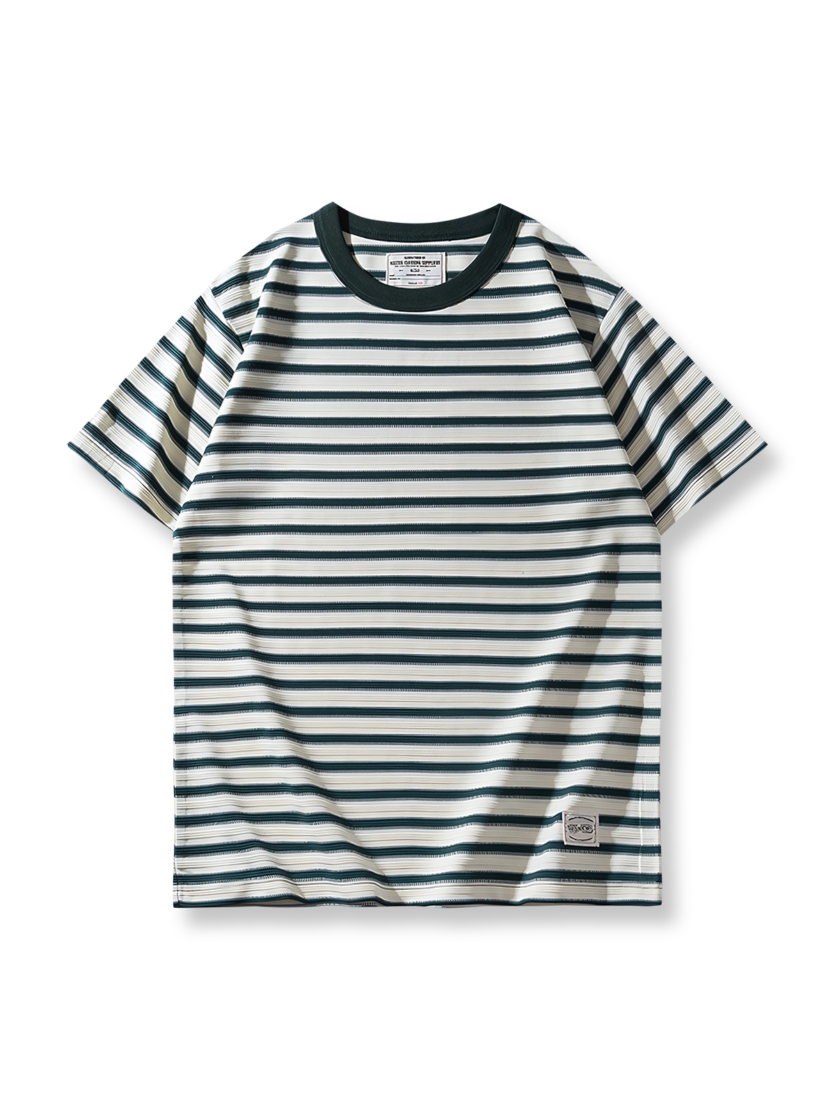 タンクパターン280gヘビーウェイトストライプTシャツ正面図