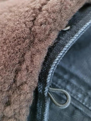 デニムダブルブレスト ウールライナー中綿ジャケット