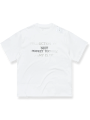 【予約】ウォッシュドピマコットンスローガンTシャツ