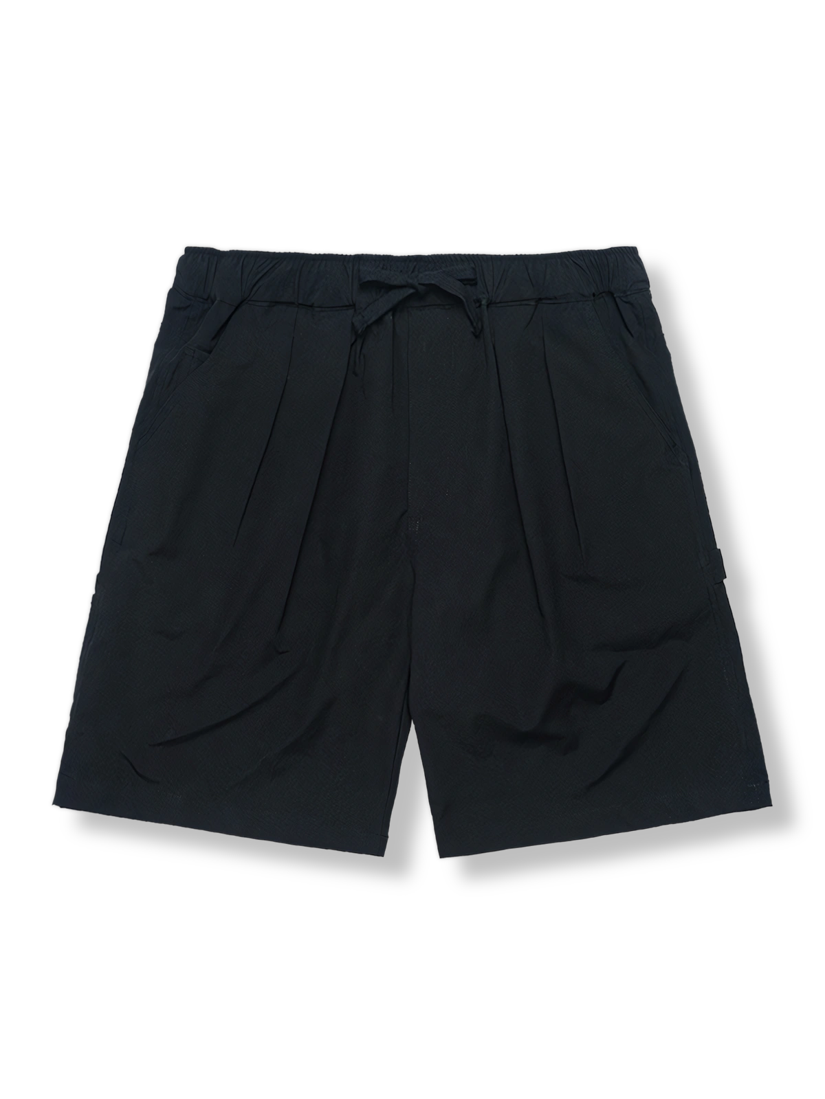 高温定型イージーウエストストレート薄手ショーツ正面図