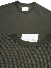 配色ワッフル編みショートスリーブTシャツ