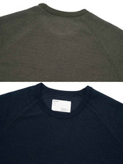 配色ワッフル編みショートスリーブTシャツ