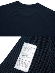 配色ワッフル編みショートスリーブTシャツ