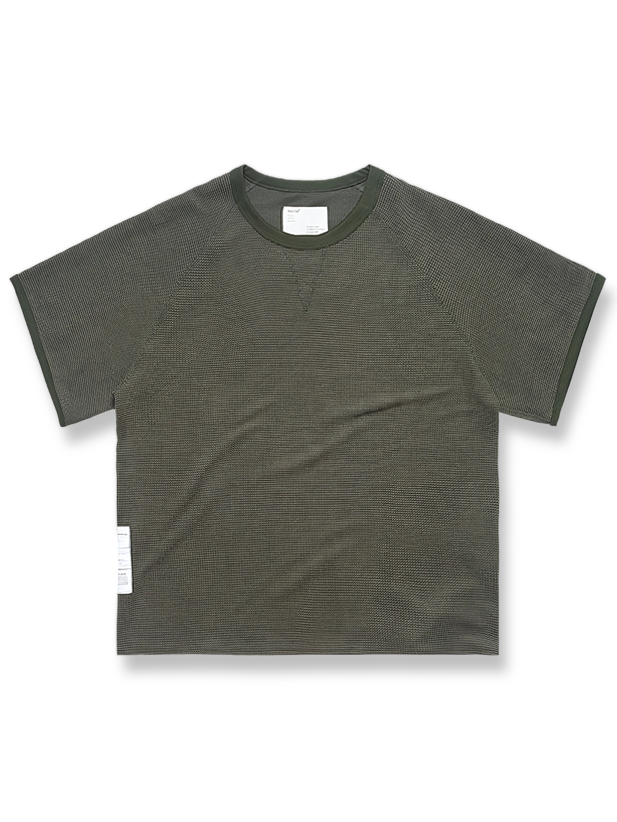 製品画像: 配色ワッフル編みショートスリーブTシャツの正面