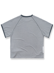 配色ワッフル編みショートスリーブTシャツ