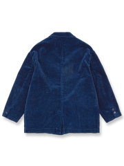 藍染め手作り植物染め特厚コーデュロイカジュアルスーツ正面図