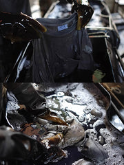 古法草木染グレー半袖Tシャツ