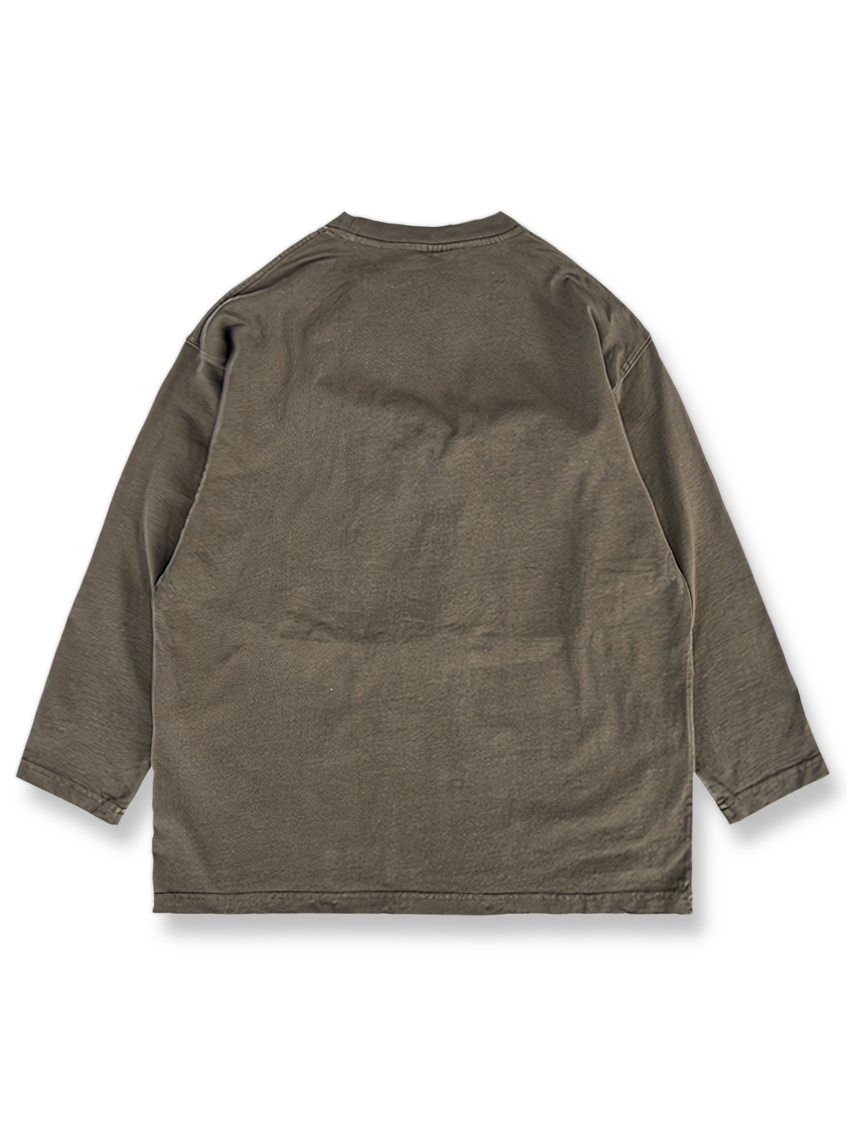 草木染めダブルポケット長袖Tシャツ正面図