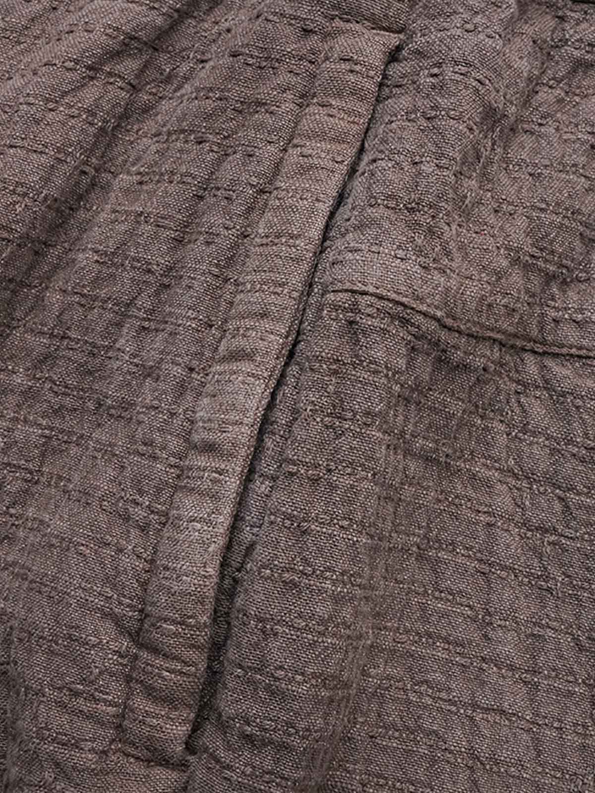 ショートパンツのウエストゴムと紐の調節詳細図