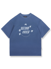 ビンテージプリント ドロップショルダー 半袖Tシャツ正面