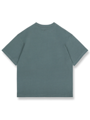 ビンテージプリント ドロップショルダー 半袖Tシャツのディテール、プリントと生地のテクスチャ