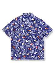 ビールパーティープリントハワイアンシャツ正面展示