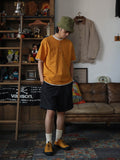 定番 スラブコットン ヘンリーネック 半袖Tシャツ