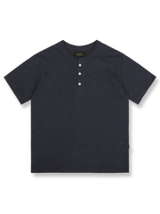 定番スラブコットン ヴィンテージ ヘンリーネック Tシャツ正面展示