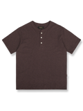 定番スラブコットン ヴィンテージ ヘンリーネック Tシャツ正面展示