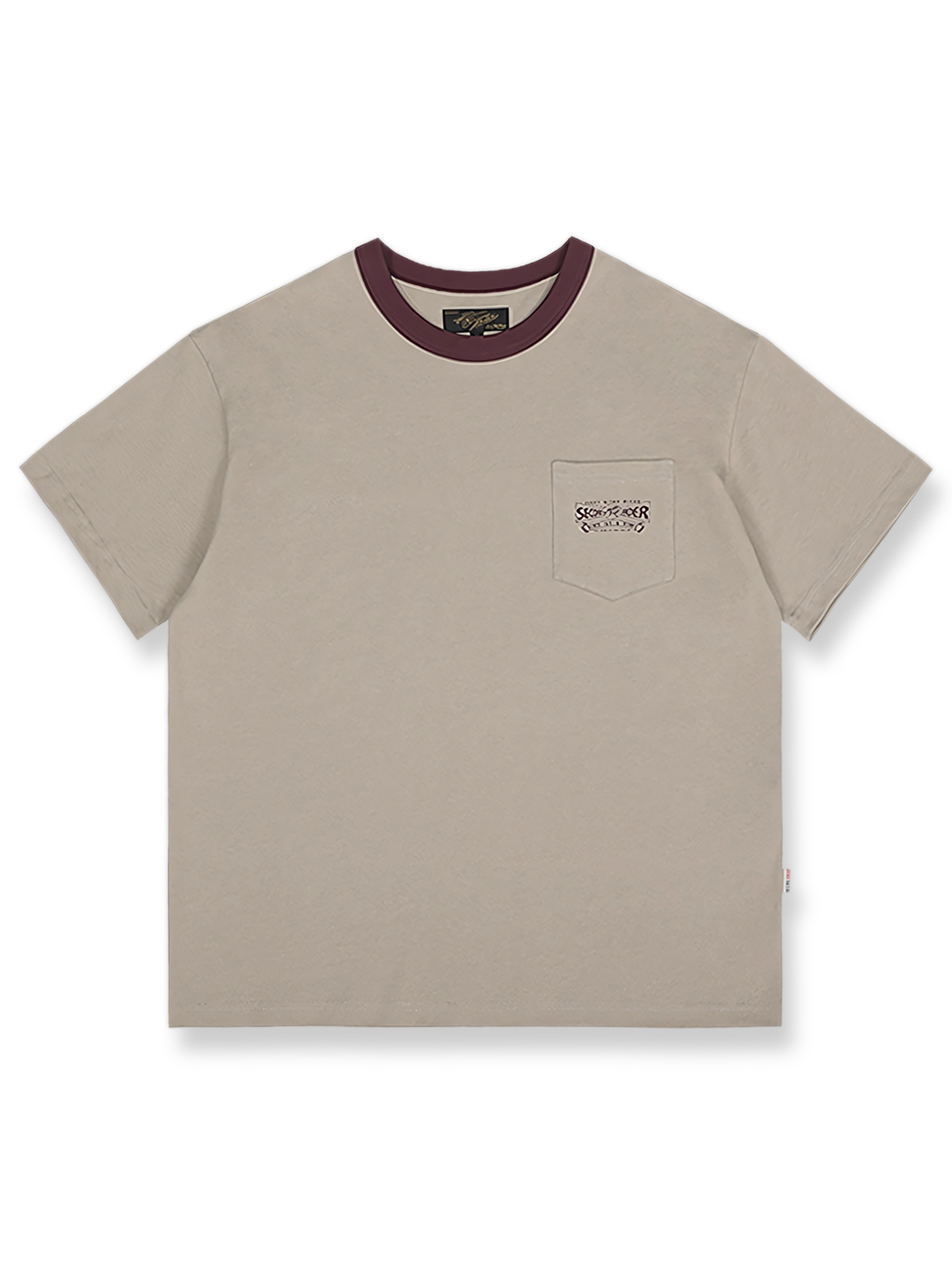 ヴィンテージプリント パイピング ポケットTシャツ正面図