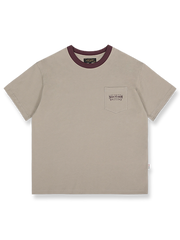 ヴィンテージプリント パイピング ポケットTシャツ正面図