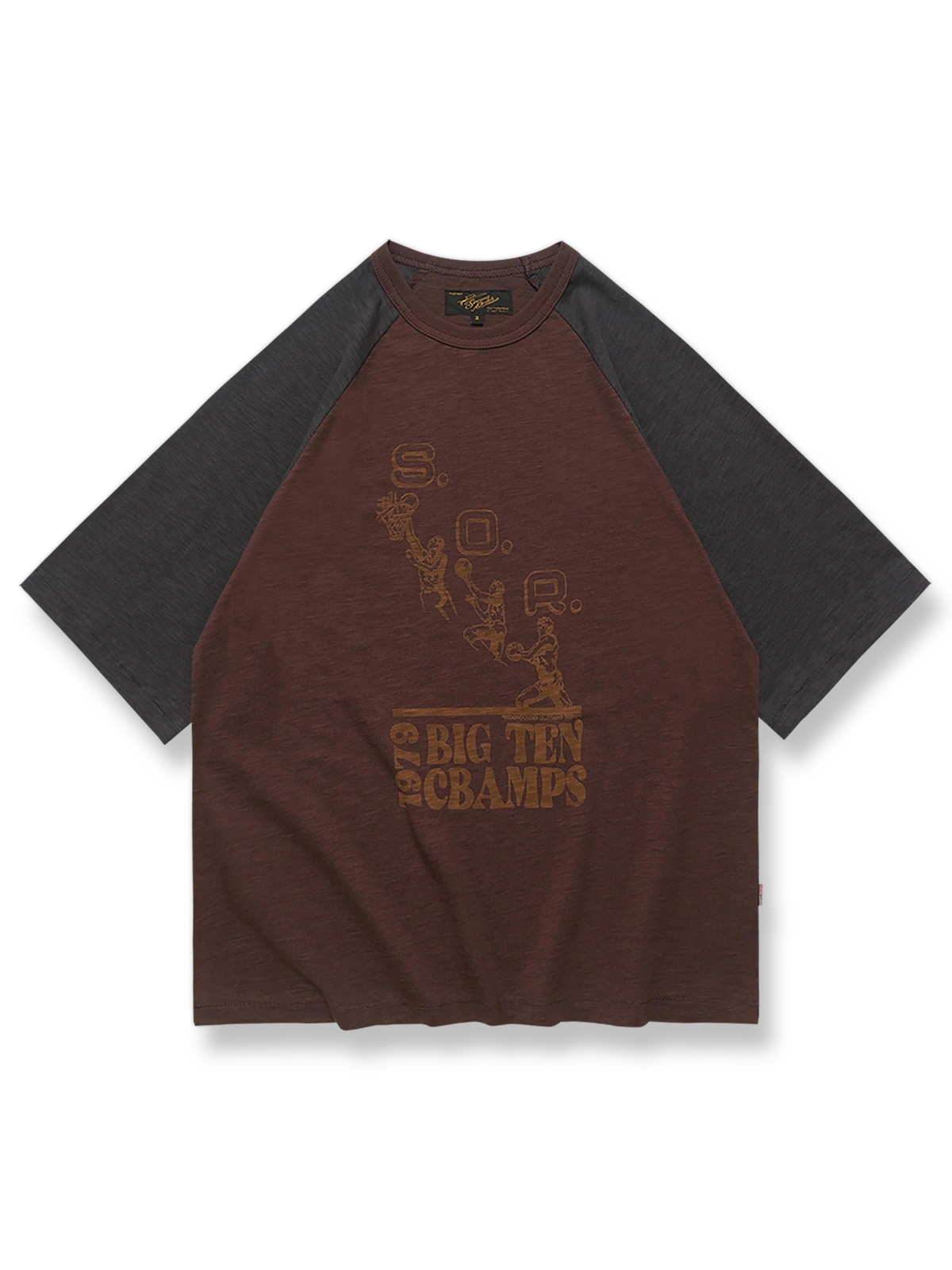 ヴィンテージラグランスリーブ配色半袖Tシャツの全体像