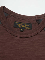 ヴィンテージラグランスリーブ配色半袖Tシャツの織りのディテール