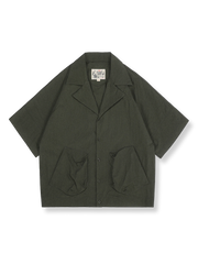 キューバカラーワイドフィットポケットシャツ