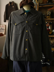 多ポケットウエスタンハンティング長袖シャツ