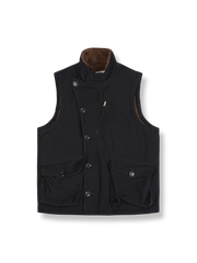 ウール混 スタンドカラーベスト