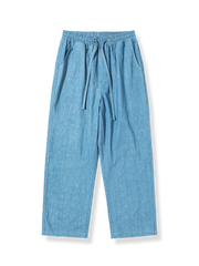 蓝染めワイドデニムパンツ