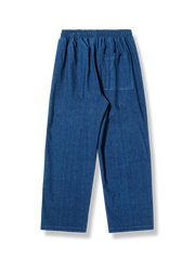 蓝染めワイドデニムパンツ