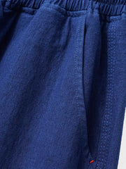 蓝染めワイドデニムパンツ