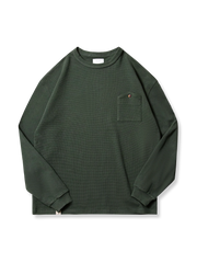 340G ワッフル柄 ポケット付き スウェット