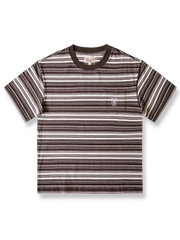 ボートオールロゴ刺繍 ストライプTシャツ