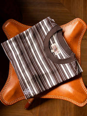 ボートオールロゴ刺繍 ストライプTシャツ