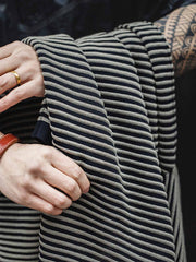 立体織り ストライプ マリンカラーTシャツ