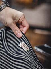 立体織り ストライプ マリンカラーTシャツ