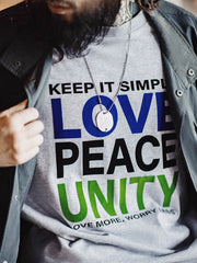 レターフロッキープリント半袖Tシャツ