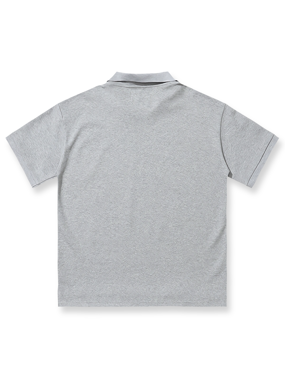 クラシック襟付きコットン半袖ポロシャツ正面図