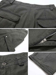 ポケット付き ストレートレッグワークパンツ