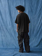 ポケット付き ストレートレッグワークパンツ