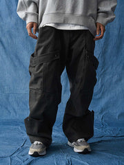 ポケット付き ストレートレッグワークパンツ