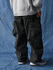 ポケット付き ストレートレッグワークパンツ