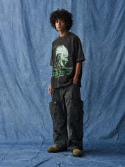 ポケット付き ストレートレッグワークパンツ