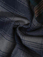 パッチワークチェック柄 コットンシャツ