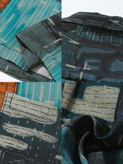 抽象都市風景プリント アロハシャツ