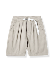 コットン ベルト付き 5分丈 ショートパンツ