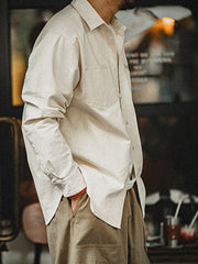 【再入荷】アメリカンインディアン×トーテム刺繍 レトロ長袖シャツ