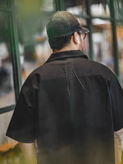 ドロップショルダーコットン 半袖シャツ