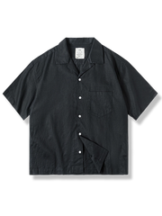 ドロップショルダーコットン 半袖シャツ