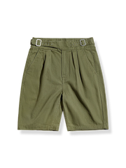 2つタック ショートパンツ