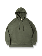 ハーフジップ フリーススウェット